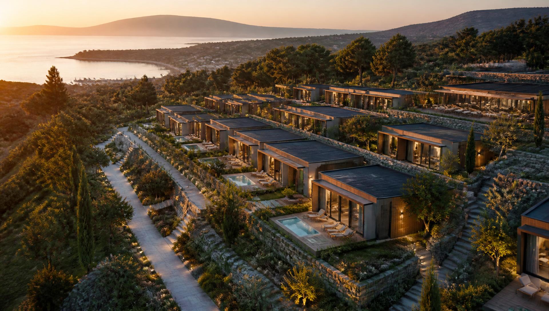 Duurzaam modulair resort in een natuurlijke omgeving, ontwikkeld door Fortress Build International
